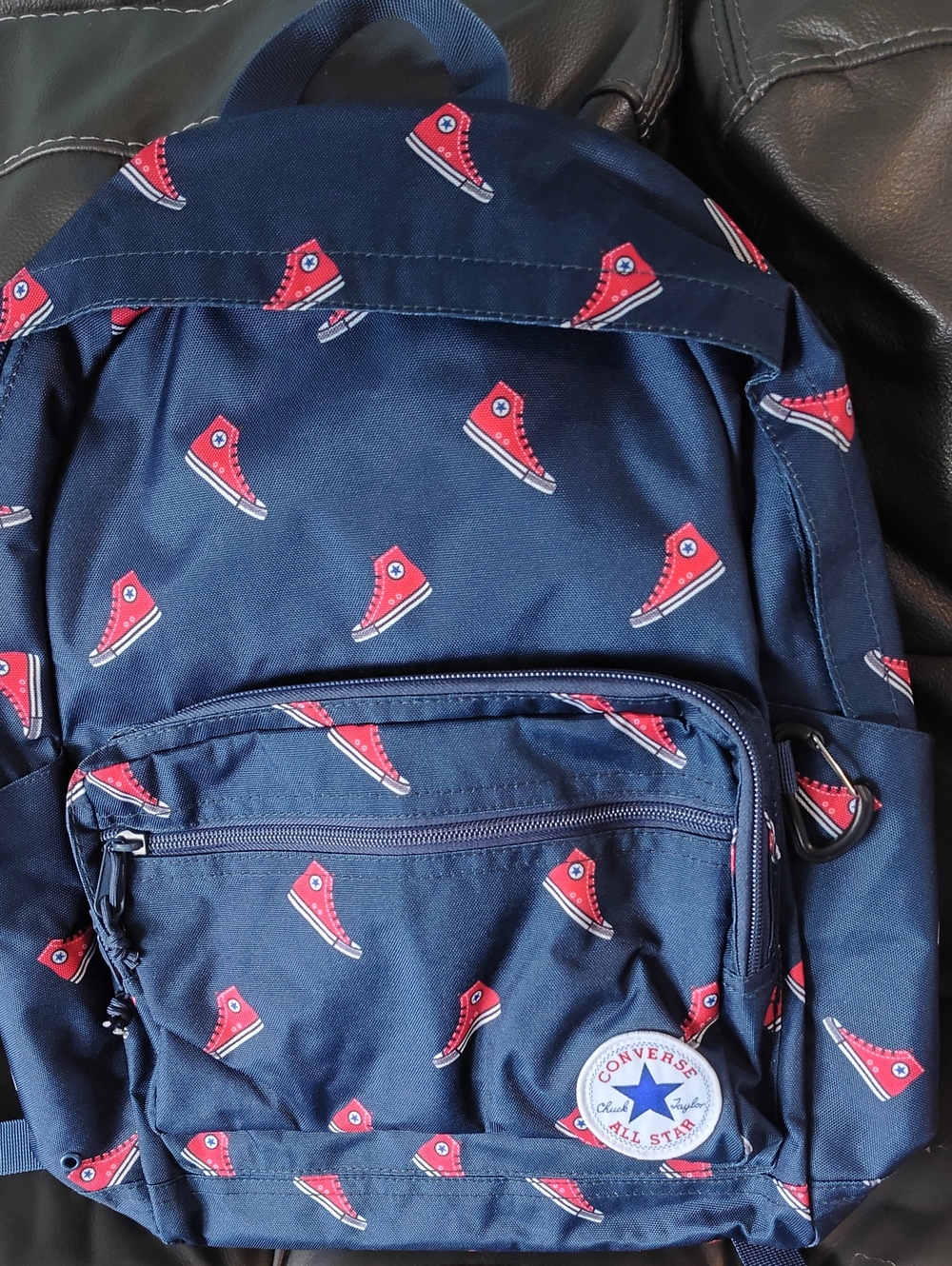 Converse Navy Backpack with Red Sneaker Motif